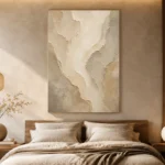 Organic Sandstone Textured Plaster Wabi Sabi Wall Art Canvas Print - Image 6