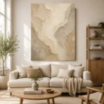 Organic Sandstone Textured Plaster Wabi Sabi Wall Art Canvas Print - Image 7