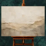 Limestone Abstract Plaster Wabi Sabi Wall Art Canvas Print - Image 2