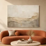 Limestone Abstract Plaster Wabi Sabi Wall Art Canvas Print - Image 3