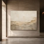 Limestone Abstract Plaster Wabi Sabi Wall Art Canvas Print - Image 5