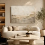 Limestone Abstract Plaster Wabi Sabi Wall Art Canvas Print - Image 6
