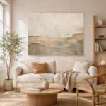 Limestone Abstract Plaster Wabi Sabi Wall Art Canvas Print - Image 7