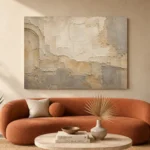 Mediterranean Aged Plaster Wabi Sabi Wall Art Canvas Print - Image 3
