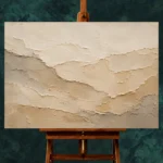 Ivory Organic Plaster Forms Wabi Sabi Wall Art Canvas Print - Image 2