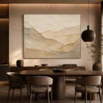 Ivory Organic Plaster Forms Wabi Sabi Wall Art Canvas Print - Image 4