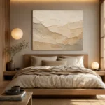 Ivory Organic Plaster Forms Wabi Sabi Wall Art Canvas Print - Image 8