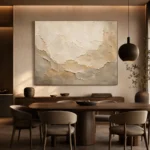 Mineral Sandstone Textured Plaster Wabi Sabi Wall Art Canvas Print - Image 4