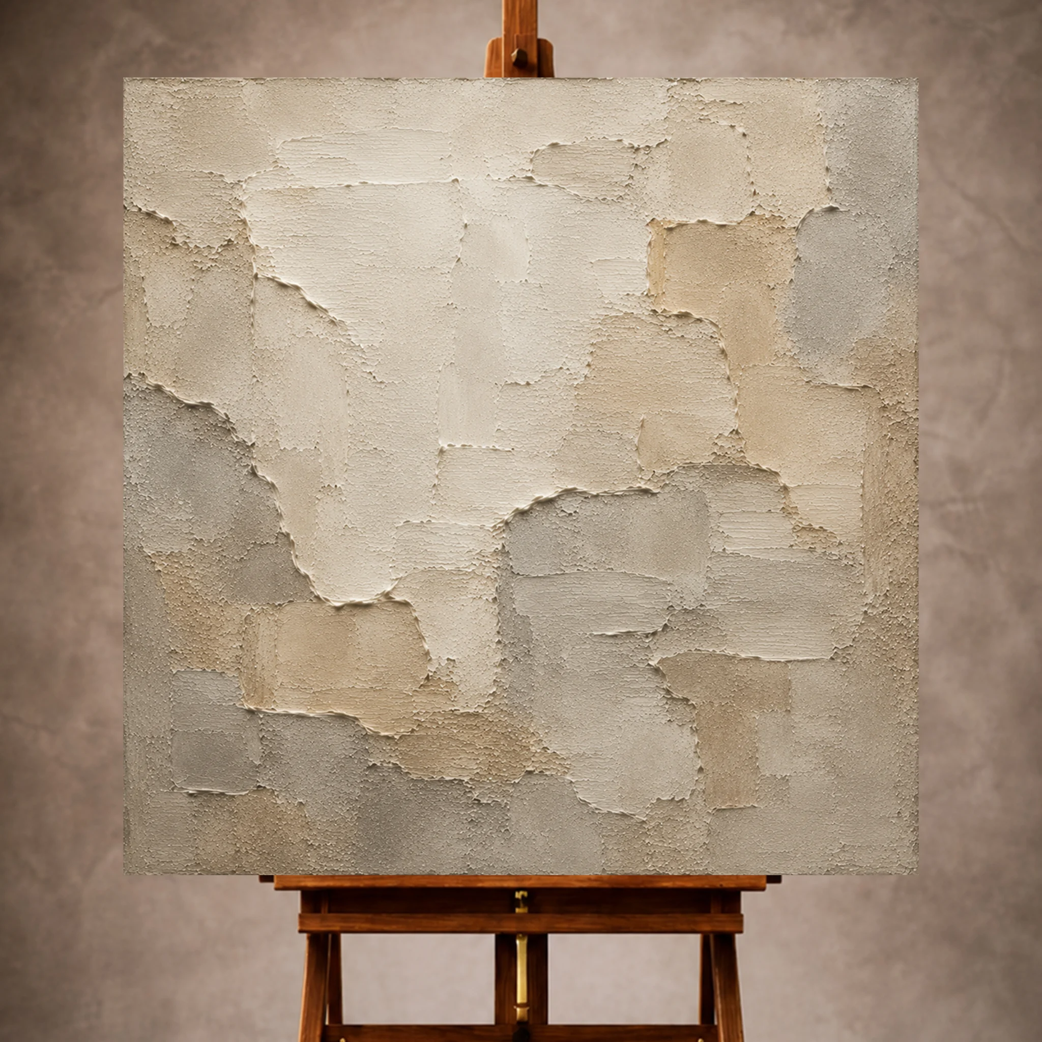 Premium Wall Art Kare Html Edition – WABISABI018 Image 1 Stone Gray Wabi Sabi Wall Art print featuring weathered plaster layers and subtle organic textures for elegant interiors