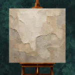Weathered Stone Plaster Wabi Sabi Wall Art Canvas Print - Image 2