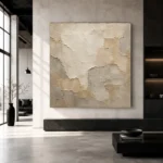 Weathered Stone Plaster Wabi Sabi Wall Art Canvas Print - Image 5