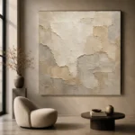 Weathered Stone Plaster Wabi Sabi Wall Art Canvas Print - Image 6