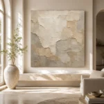 Weathered Stone Plaster Wabi Sabi Wall Art Canvas Print - Image 8