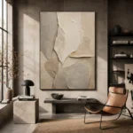 Limestone Stone Abstract Wabi Sabi Wall Art Canvas Print - Image 3