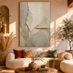 Limestone Stone Abstract Wabi Sabi Wall Art Canvas Print - Image 8