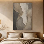 Charcoal Mineral Stone Abstract Wabi Sabi Wall Art Canvas Print - Image 6
