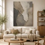 Charcoal Mineral Stone Abstract Wabi Sabi Wall Art Canvas Print - Image 7
