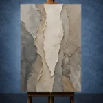 Sculptural Stone Layers Wabi Sabi Wall Art Canvas Print - Image 2