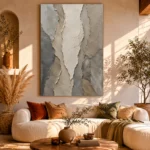 Sculptural Stone Layers Wabi Sabi Wall Art Canvas Print - Image 8