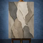 Slate Limestone Stone Abstract Wabi Sabi Wall Art Canvas Print - Image 2
