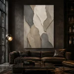 Slate Limestone Stone Abstract Wabi Sabi Wall Art Canvas Print - Image 4