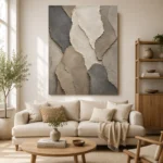 Slate Limestone Stone Abstract Wabi Sabi Wall Art Canvas Print - Image 7