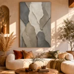 Slate Limestone Stone Abstract Wabi Sabi Wall Art Canvas Print - Image 8