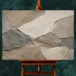 Limestone Stone Forms Wabi Sabi Wall Art Canvas Print - Image 2