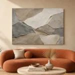 Limestone Stone Forms Wabi Sabi Wall Art Canvas Print - Image 3
