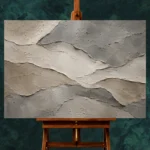 Flowing Mineral Stone Abstract Wabi Sabi Wall Art Canvas Print - Image 2