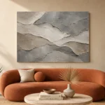 Flowing Mineral Stone Abstract Wabi Sabi Wall Art Canvas Print - Image 3