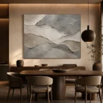 Flowing Mineral Stone Abstract Wabi Sabi Wall Art Canvas Print - Image 4