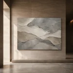 Flowing Mineral Stone Abstract Wabi Sabi Wall Art Canvas Print - Image 5