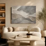 Flowing Mineral Stone Abstract Wabi Sabi Wall Art Canvas Print - Image 6