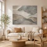 Flowing Mineral Stone Abstract Wabi Sabi Wall Art Canvas Print - Image 7