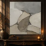 Limestone Stone Forms Wabi Sabi Wall Art Canvas Print - Image 4