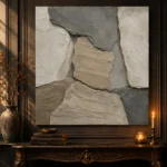 Sandstone Stone Abstract Wabi Sabi Wall Art Canvas Print - Image 4