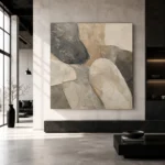 Sculptural Stone Abstract Wabi Sabi Wall Art Canvas Print - Image 5