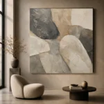 Sculptural Stone Abstract Wabi Sabi Wall Art Canvas Print - Image 6