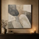 Sculptural Stone Abstract Wabi Sabi Wall Art Canvas Print - Image 7