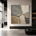 Slate Stone Abstract Wabi Sabi Wall Art Canvas Print - Image 5