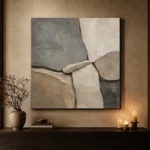 Slate Stone Abstract Wabi Sabi Wall Art Canvas Print - Image 7