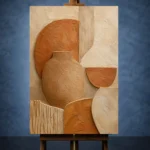 Terracotta Clay Wabi Sabi Wall Art Canvas Print - Image 2