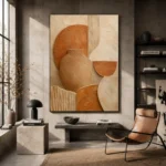 Terracotta Clay Wabi Sabi Wall Art Canvas Print - Image 3