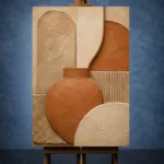 Aged Clay Terracotta Wabi Sabi Wall Art Canvas Print - Image 2