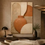 Aged Clay Terracotta Wabi Sabi Wall Art Canvas Print - Image 5