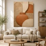 Aged Clay Terracotta Wabi Sabi Wall Art Canvas Print - Image 7