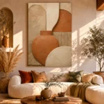 Aged Clay Terracotta Wabi Sabi Wall Art Canvas Print - Image 8