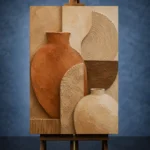Burnt Terracotta Clay Wabi Sabi Wall Art Canvas Print - Image 2
