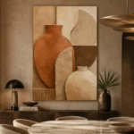 Burnt Terracotta Clay Wabi Sabi Wall Art Canvas Print - Image 5